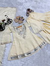 OC 235 Gold Jari Silk Top With Sharara Dupatta Wholesale In India